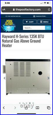 Hayward H Series Natural Gas Pool Heater 135k BTU BRAND NEW OPEN BOX