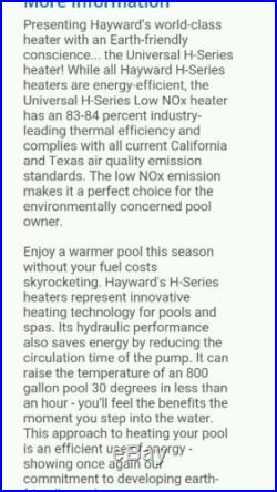 Hayward h200fdp pool heater