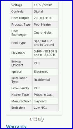 Hayward h200fdp pool heater