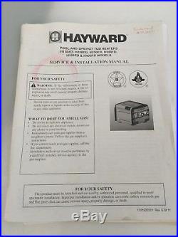 Hayward pool And Spa/Hot Tub Heater H150FD Model natural Gas. 2011 never used