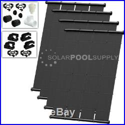 Heliocol Premier DIY Solar Pool Heating System Kit 4-4'x12.5' Panels 200 Sq Ft