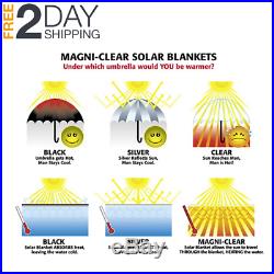 In-Ground Swimming Pool Rectangular Thermal Heater Solar Cover Blanket 20X40 Ft