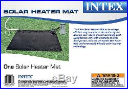 Intex Solar Mat Above Ground Swimming Pool Water Heater, Black 28685E