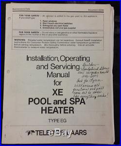 Jandy Lite 2 Pool Heater Model # LG250P BTU Input 250,000 Propane