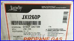 Jandy / Zodiac JXI260 Propane Pool Heater, Electronic Ignition, 260,000 BTU