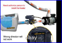 LX H20-RS1 120V Hot Tub Flow Type Heater with Adjustable Thermostat 110V 2kw, Spa