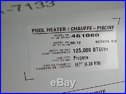 MASTER TEMP POOL 125 HEATER FOR A/G POOL AND H/T UP TO 15,000 GAL LP GAS