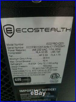 NEW ECOSTEALTH ECOPRO120TI 112k BTU 80 GPM Vexed Titanium Digital Pool Heater