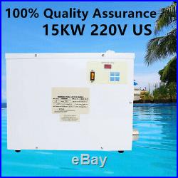 New Electric Water Heater 15KW 220V Swimming Pool SPA Hot Tub Heater Thermostat