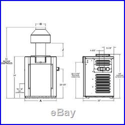 PR266AENX51 Raypak Digital Cupro-Nickel Natural Gas 266,000 BTU Pool Heater