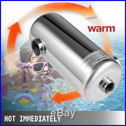 Pool Heat Exchanger Tube Shell Heat Exchanger 135KBTU SS304 1+ 1 1/2FPT