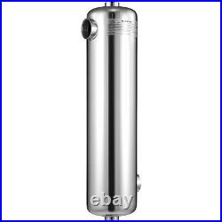 Pool Heat Exchanger Tube Shell Heat Exchanger 400KBTU SS304 1+2FPT