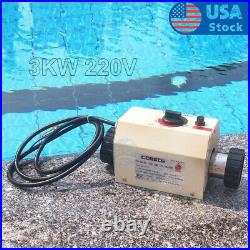 Pool Heater Electric Water Heater Swimming Pool SPA Bath Tub Thermostat 3KW 220V