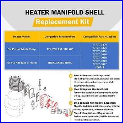 Pool Heater Manifold Assembly Replacement Kit for Pentair MasterTemp 300, 400