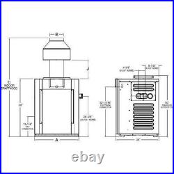 Raypak Digital Brass ASME Copper Natural Gas 266K BTU Pool Heater (017372)