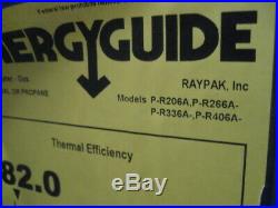 Raypak Ruud M266A 266K BTU Pool or Spa Natural Gas Heater NEW
