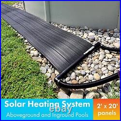 S120U Universal Solar Pool Heater 2 by 20-Feet, Black