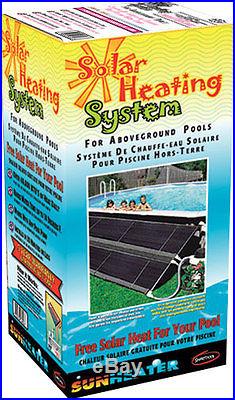 SMALL SUNHEATER 40 SQ FT ABOVE GROUND POOL SOLAR PANEL HEATING SYSTEM SUMMER