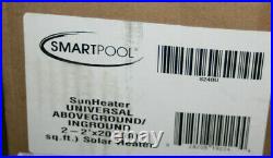 SmartPool Pool Solar Heaters Two 2 x 20 Panels Durable Polypropylene (S240U)