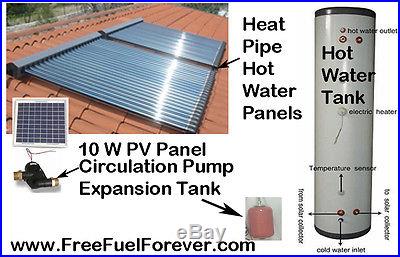 Solar Water Heater Panel, 20 Tube, SRCC certified, pool & home hot wate...