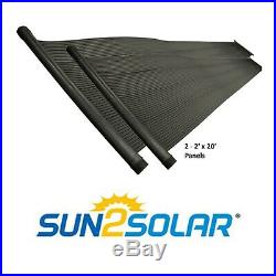 Sun2Solar Universal (2) 2' x 20' Swimming Pool Add-On Solar Heater Panels