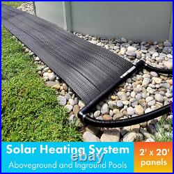SunHeater S120U Universal Solar Pool Heater 2 by 20-Feet, Black 2 x 20