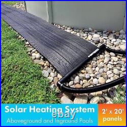 SunHeater S120U Universal Solar Pool Heater Black 2x20 Ft Above Ground In Ground