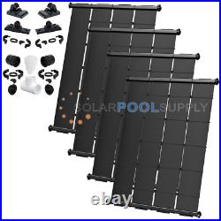 SwimJoy Industrial Grade Solar Pool Heater DIY Kit, 4-4x7.5 (120 Square Feet)