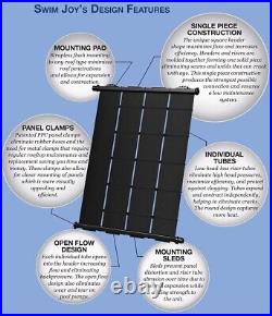 SwimJoy Industrial Grade Solar Pool Heater Plus Attachment Hardware 4' X 7.5