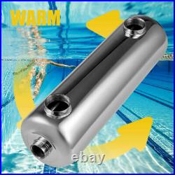 Swimming Pool 304 Stainless Steel Heat Exchanger 1+1 1/2 FPT 2 x fixed bracket