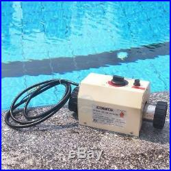 Swimming Pool Bath SPA Heater Electric Heating Thermostat Water Heater 3KW 220V
