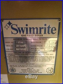Swimrite 150,00 BTU POOL OR SPA natural GAS fired boiler HEATER model 154