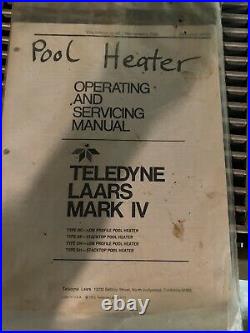 Teledyne Laars Mark IV Pool Heater