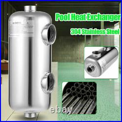 Tube Heat Exchanger Shell Pool Heat Exchanger 135K SS304 Same Side 200 L/min