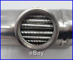 Tube & Shell 1,200,000 BTU Heat Exchanger with Same Side Ports for Pools/Spas