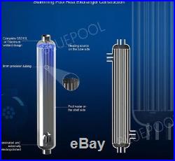 Tube & Shell 1,200,000 BTU Heat Exchanger with Same Side Ports for Pools/Spas