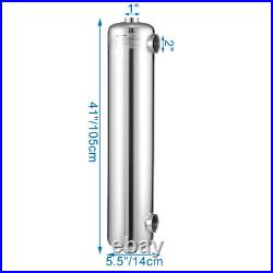 Tube & Shell Heat Exchanger 400kBtu 304 Stainless Steel For Spa Heat Recovery