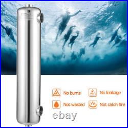 Tube and Shell Heat Exchanger 400 kBtu 304 Stainless Steel for Spa Heat Recover