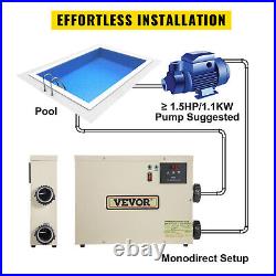 VEVOR 9KW Electric Swimming Pool Water Heater Thermostat Hot Tub Spa 240V