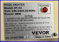 VEVOR Pool SPA Heater ST-02/2kWith220-40Electric Water Heater