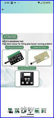 Vvlsws 42002-0007S Pool Heater Control Board kit with 472610Z Switch Membrane